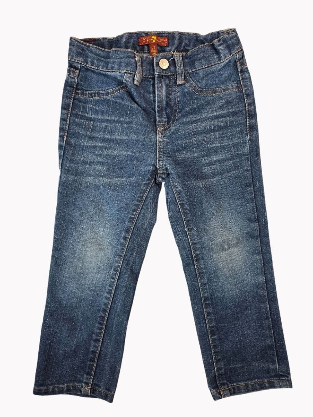 7 For All Mankind Toddler Girls Blue Denim Jeans Size 2T Made In China